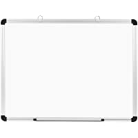 Amazon Brand – Eono Pizarra blanca pared magnética 60 x 45 cm – con moldura de aleación de aluminio y sujeciones- ideal…